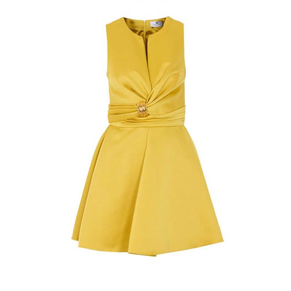 Elisabetta Franchi Women Duchesse Dress With Jewelled Detail